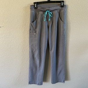 FIGS XS Kade Gray Cargo Scrub Pants Technical Women’s